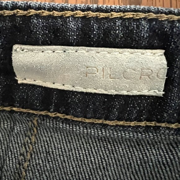 PILCRO by Anthropologie Women's Jeans Size 26 Tapered Leg High Rise Stretch Navy - Picture 5 of 12